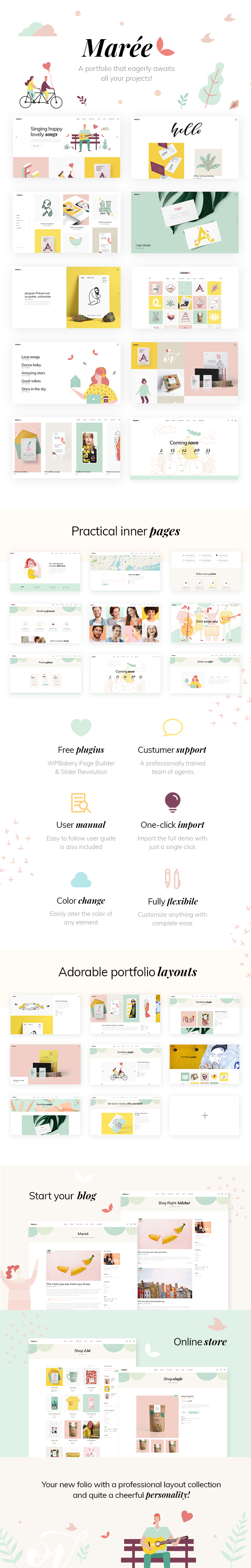 Marée - Illustration and Design Portfolio Theme - 1